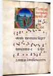 Illuminated letter O. Spain, 13th-15th century by Anonymous