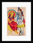 Annapuna seated, giving rice to Shiva by Unknown