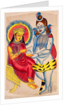 Annapuna seated, giving rice to Shiva by Unknown
