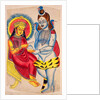 Annapuna seated, giving rice to Shiva by Unknown