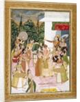 A prince holding a holi festival with his ladies. Mughal, India, 1750 by Unknown