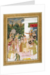 A prince holding a holi festival with his ladies. Mughal, India, 1750 by Unknown