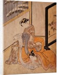 Courtesan and her Lover Reading a Letter, a Parody on an Incident in the Chushingura by Suzuki Harunobu