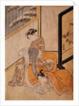 Courtesan and her Lover Reading a Letter, a Parody on an Incident in the Chushingura by Suzuki Harunobu