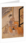 Courtesan and her Lover Reading a Letter, a Parody on an Incident in the Chushingura by Suzuki Harunobu