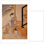 Courtesan and her Lover Reading a Letter, a Parody on an Incident in the Chushingura by Suzuki Harunobu