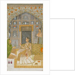 A lady in a pavilion at night by Unknown