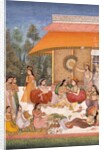Ladies feasting and drinking wine by Unknown