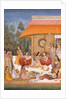 Ladies feasting and drinking wine by Unknown