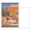 Ladies feasting and drinking wine by Unknown