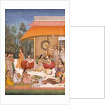Ladies feasting and drinking wine by Unknown