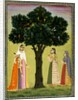 A young princess and her companions. India, 18th century by Unknown