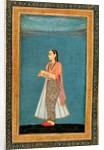 A lady with a wine flask and cup by Unknown