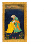 A mullah bowing down to a man in Iranian dress by Unknown