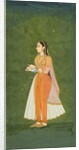 A lady with a wine flask and cup. India, 18th century by Unknown