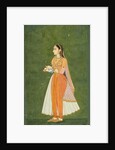 A lady with a wine flask and cup. India, 18th century by Unknown