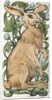 Seated hare and fruiting foliage by William Frend De Morgan
