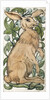 Seated hare and fruiting foliage by William Frend De Morgan