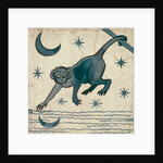 Monkey looking at reflected moon by William Frend De Morgan