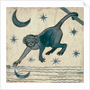 Monkey looking at reflected moon by William Frend De Morgan