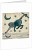 Monkey looking at reflected moon by William Frend De Morgan