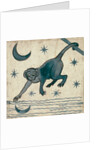 Monkey looking at reflected moon by William Frend De Morgan