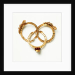 Marriage gimmel ring opened to show each ring by Anonymous