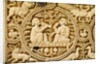 Casket carved with views of musicians & drinkers, detail by Anonymous
