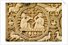 Casket carved with views of musicians & drinkers, detail by Anonymous