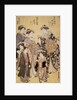 The Courtesan Senzan of Choji-ya with Attendants Yasoji and Isoji, and the Courtesan Ogino of Ogi-ya with Attendants Isami and Susami by Katsukawa Shuncho