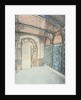 Main entrance showing panelled ceiling and tiled wall by Hector Guimard
