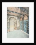 Main entrance showing panelled ceiling and tiled wall by Hector Guimard