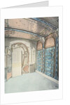 Main entrance showing panelled ceiling and tiled wall by Hector Guimard
