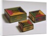 Group of three square boxes by Jin-sun Kim