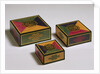 Group of three square boxes by Jin-sun Kim