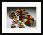 Group of multicoloured Korean boxes by Jin-sun Kim