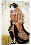 A Geisha in a Hurry by Utagawa Kuniyasu