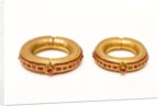 Pair of bangles set with rubies by Unknown