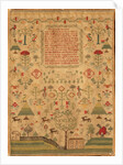 The Lord's Prayer Sampler. England, 1752 by Elizabeth Cridland
