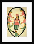 Archers shooting at a standing Hero. Kalighat, India, 19th century by Unknown