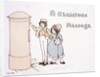 Boy and Girl posting a Christmas Card by M. D. Cole