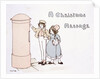 Boy and Girl posting a Christmas Card by M. D. Cole