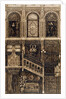 Panelled interior with staircase by Anonymous