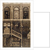 Panelled interior with staircase by Anonymous