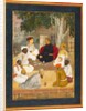 Prince and Companions. Miniature painting. India, early 17th century by Unknown