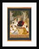 Prince and Companions. Miniature painting. India, early 17th century by Unknown
