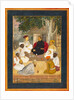 Prince and Companions. Miniature painting. India, early 17th century by Unknown