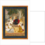 Prince and Companions. Miniature painting. India, early 17th century by Unknown