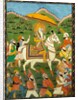 Maharaja Ranji Singh riding a white horse. India, 19th century by Unknown