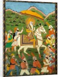 Maharaja Ranji Singh riding a white horse. India, 19th century by Unknown